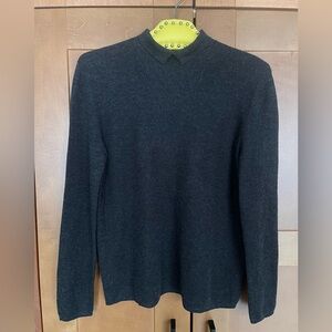 Women's AKRIS Charcoal Cashmere & Silk Long Sleeve Sweater, Size 14 US - EUC